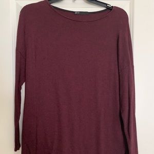 Purple sweater, light fleece, size M